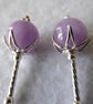Large Amethyst Flower Bud Earrings with Sterling Silver - Image 8