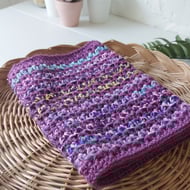 Perfectly Imperfect Crochet Chunky Stripe Neck Warmer Cowl