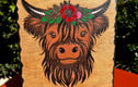 Highland cow wooden plaques 