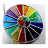 Summer Solstice Rainbow Burst Suncatcher Stained Glass Handmade 026