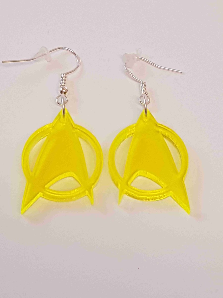 Star Trek Symbol Earrings - Acrylic