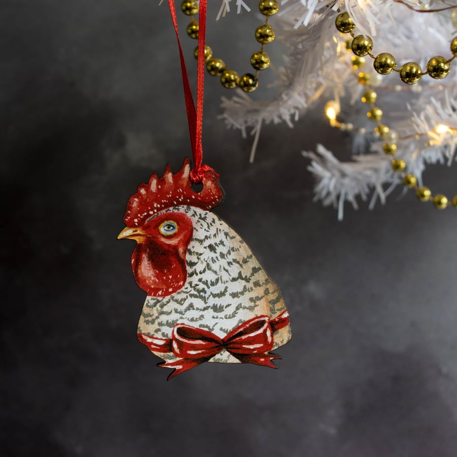 RESERVED FOR LOIS. Rooster chicken Easter hanging decoration