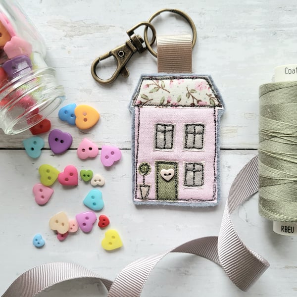 Little House Applique Keyring