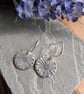 Handmade Fine Silver Drop Earrings Dandelion Clock Design - Image 8