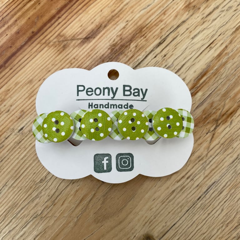 Women’s button barrette hair clip