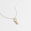 Key necklace, silver necklace, celebration necklace