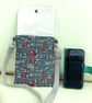 Crossbody mobile phone bag with adjustable strap