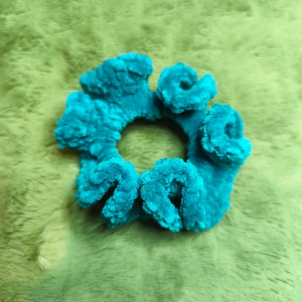 Peacock Small Scrunchies Hair Tie