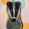 Fused Glass Mr Badger