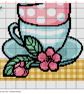 159A - Life is Better with Tea Cross Stitch Pattern Colorful Teacups (PDF Chart) - Image 4