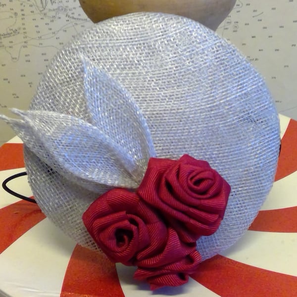 Rose silver sinamay stunner