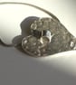 Silver heart necklace with daisy pattern. - Image 3