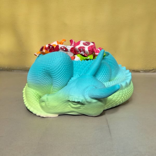 Dragon Candy Bowl Planter Sleeping Dragon Storage 3D Printed Homeware Gift