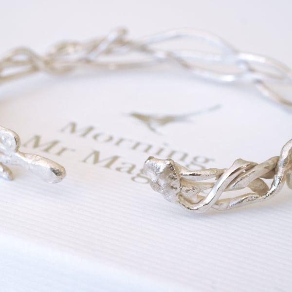 Hedgerows Silver Bangle - gift for her