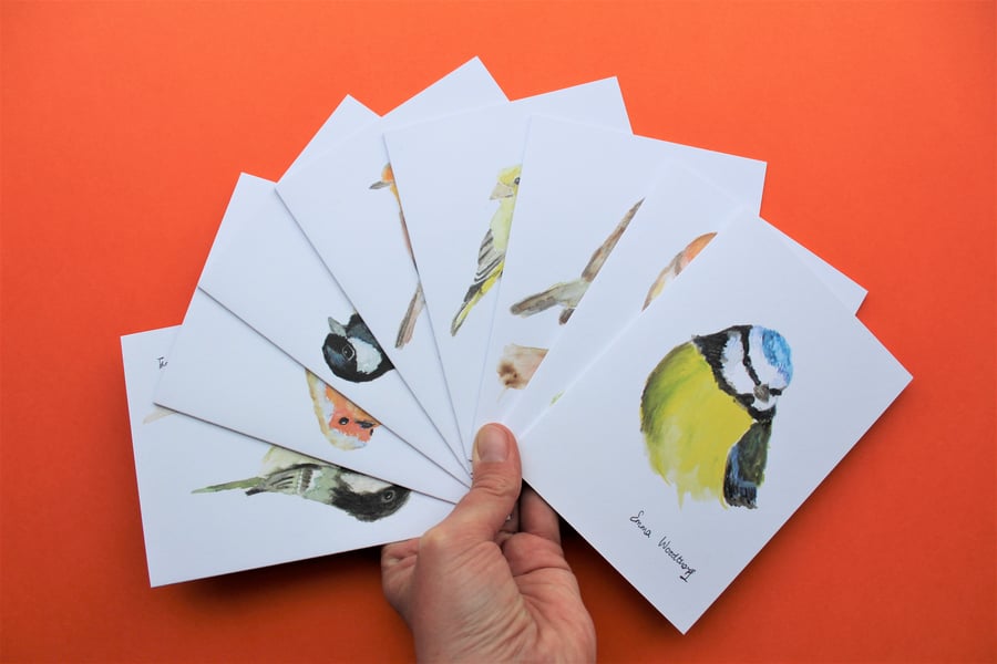 Garden Birds Notecard Set of 8 with Envelopes