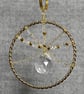 Gold Upcycled Bangle Window Decoration-Suncatcher with Gold and Clear Beads - Image 4