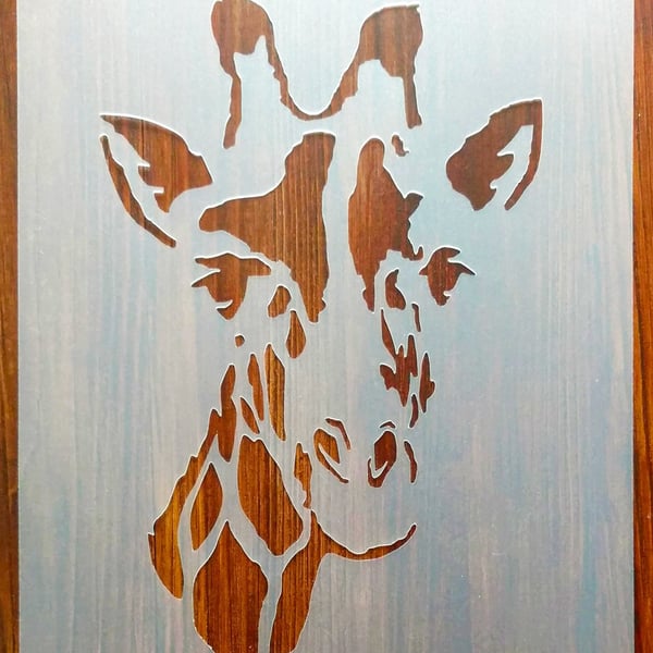 Giraffe Head Stencil Mask Reusable PP Sheet for Arts & Crafts