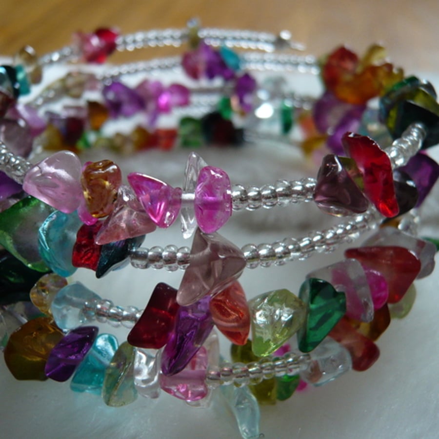 Coloured Chip Memory Bracelet