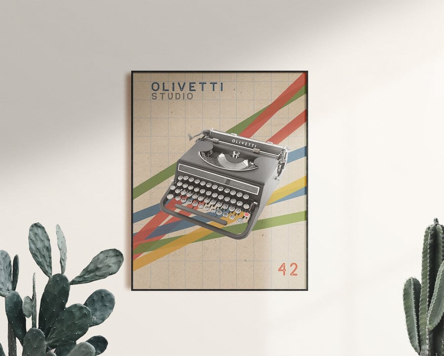 Olivetti studio 42, Typewriter Poster