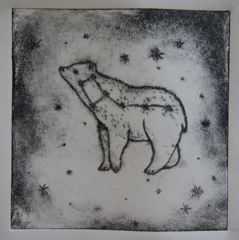 Little Bear Ursa Minor Drypoint Etching