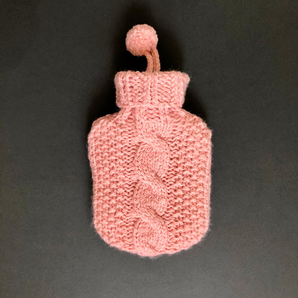 MINI Chunky Hand Knitted Cosy with Hot Water Bottle