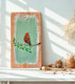 Handmade Sea Glass Robin Rustic Wall Art, Natural Décor, One-off Keepsake - Image 5
