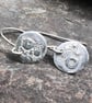 Eco Silver Textured Moon Dangle Earrings - Image 6