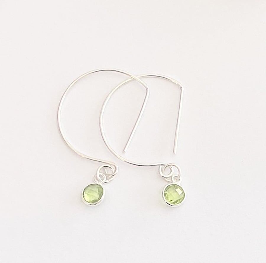 Contemporary Peridot drop earrings 