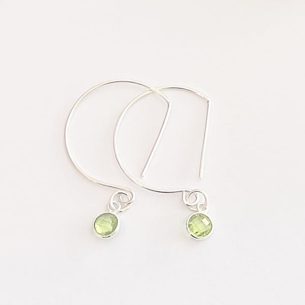 Contemporary Peridot drop earrings 
