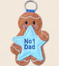Gingerbread Star Decoration - Personalised Felt Hanging Decor - Image 5