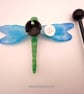 Handmade Fused Glass Dragonfly Garden Stake “Daphne “ - Image 5