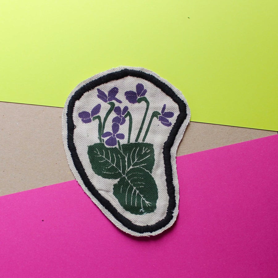 Sappho Violets Iron on patch Subtle Lesbian Pride Accessory LGBT Gay