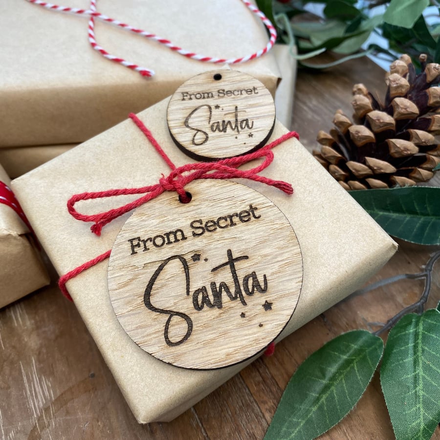 Secret Santa Gift Tag Wooden Secret Santa Gift Tag Wooden Gift Tag Christmas Tag