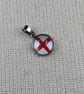 England Flag Pendant - Small Glass Finished Charm - English Flag