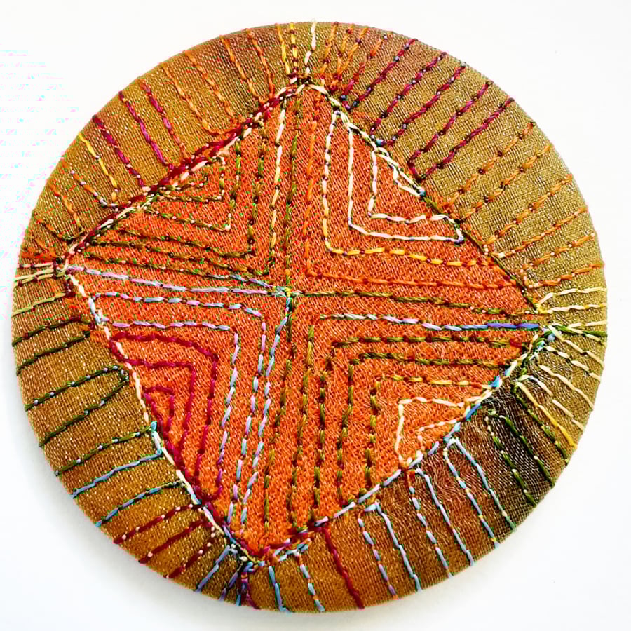 SECONDS SUNDAY 58mm Fabric Badge with Free Machine Embroidery Badge