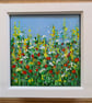'Wild Fire Flowers original acrylic painting 
