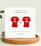 Football shirt Wedding Day Card, personalised with any team, names and date. - Image 3