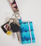 Mermaid Scale Card Holder Keyring - Fabric Wallet For Cards And Lanyards