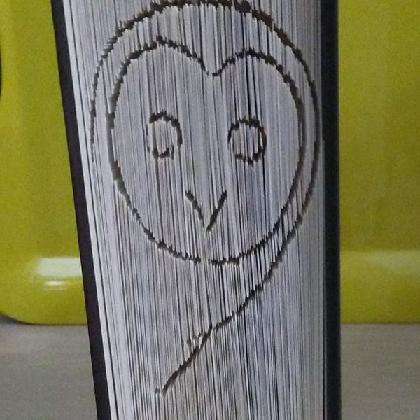 Owl Face CUT & FOLD Book Folding Pattern - EMAILED PDF PATTERN