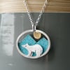 Mini Bear and Mountain Necklace