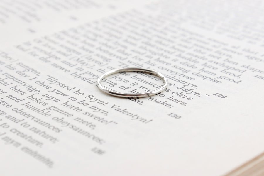 Stacking ring, 1.2mm, silver ring, spacer ring