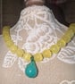 "Yellow Pear" Necklace 