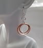  Copper Hoops With Sterling Silver Ear Wires Dangle Earrings - Image 3