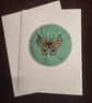Card with Embroidery of Butterfly
