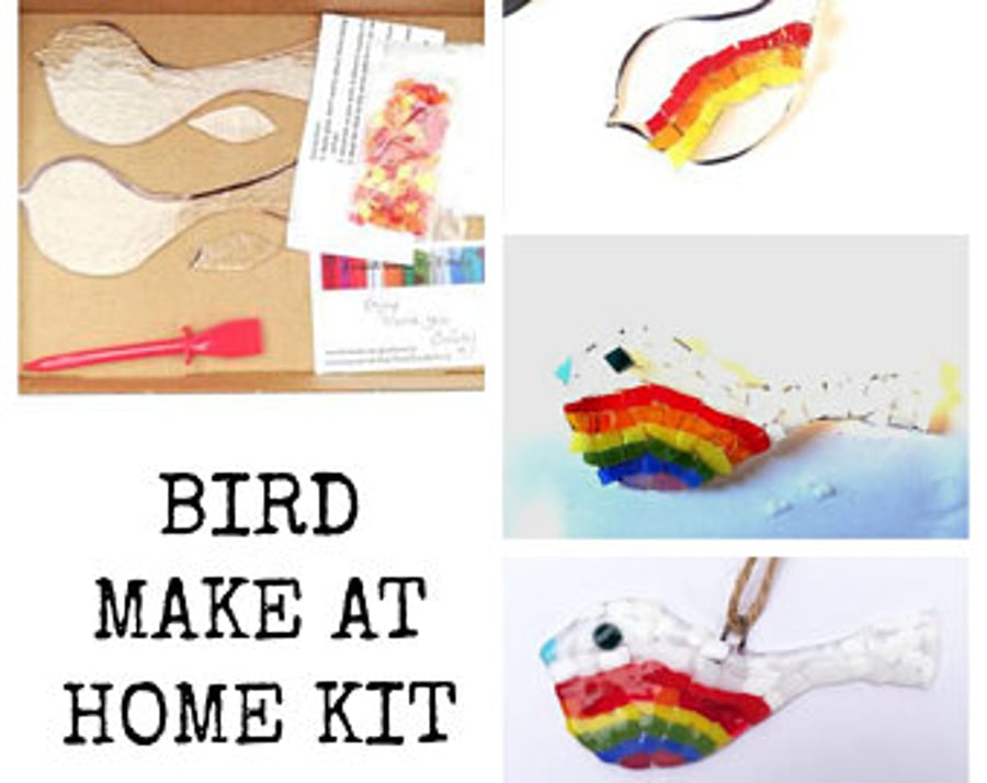 Fused Glass Bird Making Home Kits, Suitable for kids and adults