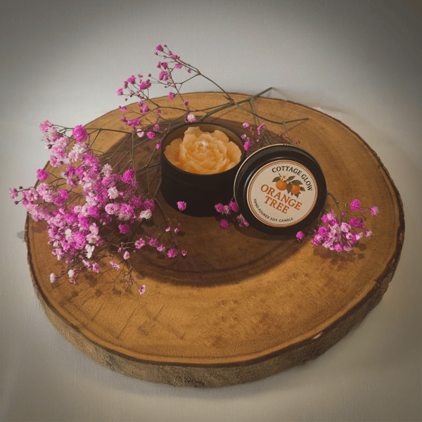 Orange Tree Flower Candle