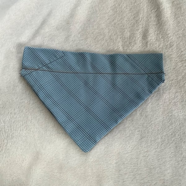 Blue Patterned Large Dog Bandana