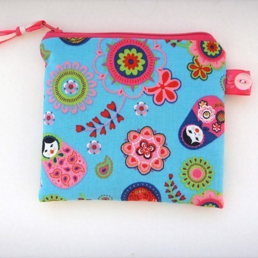 Little Russian Doll Credit Card/ Coin Purse