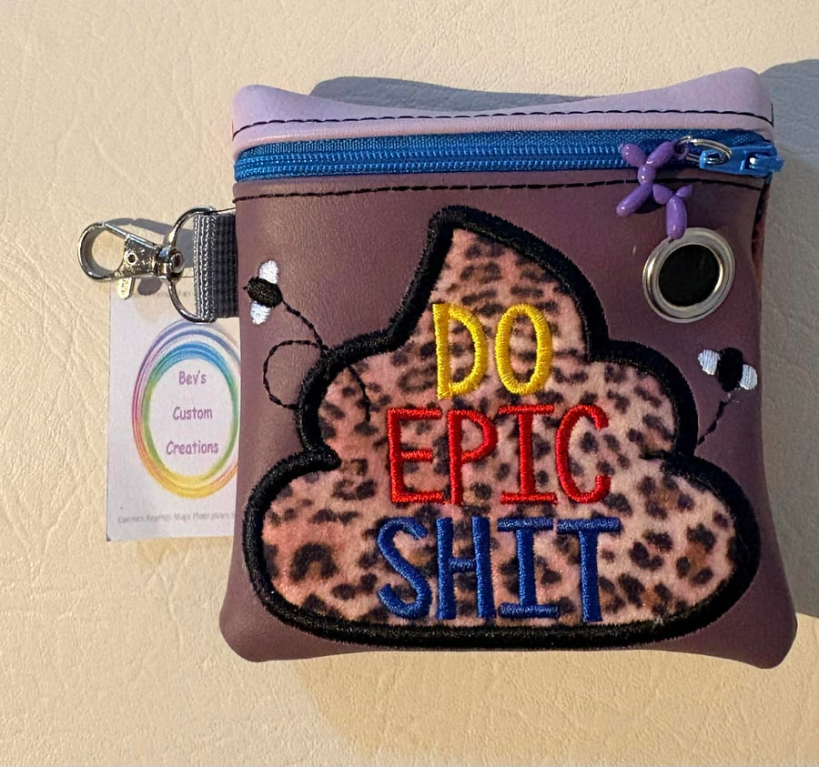 Epic  -  Embroidered Poo bag dispenser. 