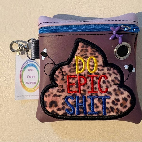 Epic  -  Embroidered Poo bag dispenser. 